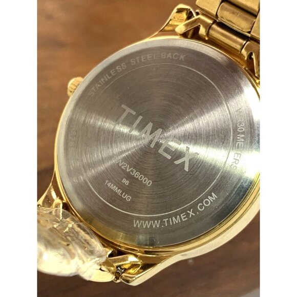 Timex Women's Watch TW2V36000 Quartz Gold Stainless Steel 32mm - Picture 7 of 14